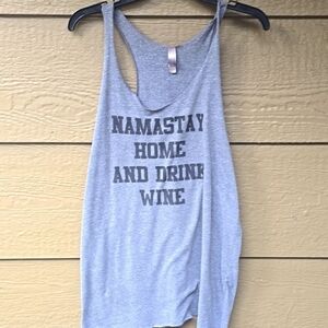 Namastay home and drink wine Tank Top XXL